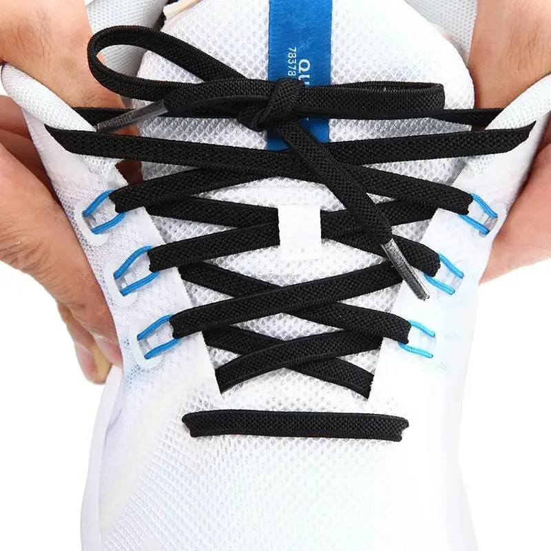 Elastic Flat Classic Sneakers Shoelaces 7 Mm Width Shoelaces for Kids Adults Sho