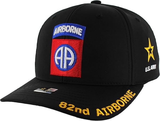 JM Warriors US Army 82nd Airborne Baseball Cap with US Flag