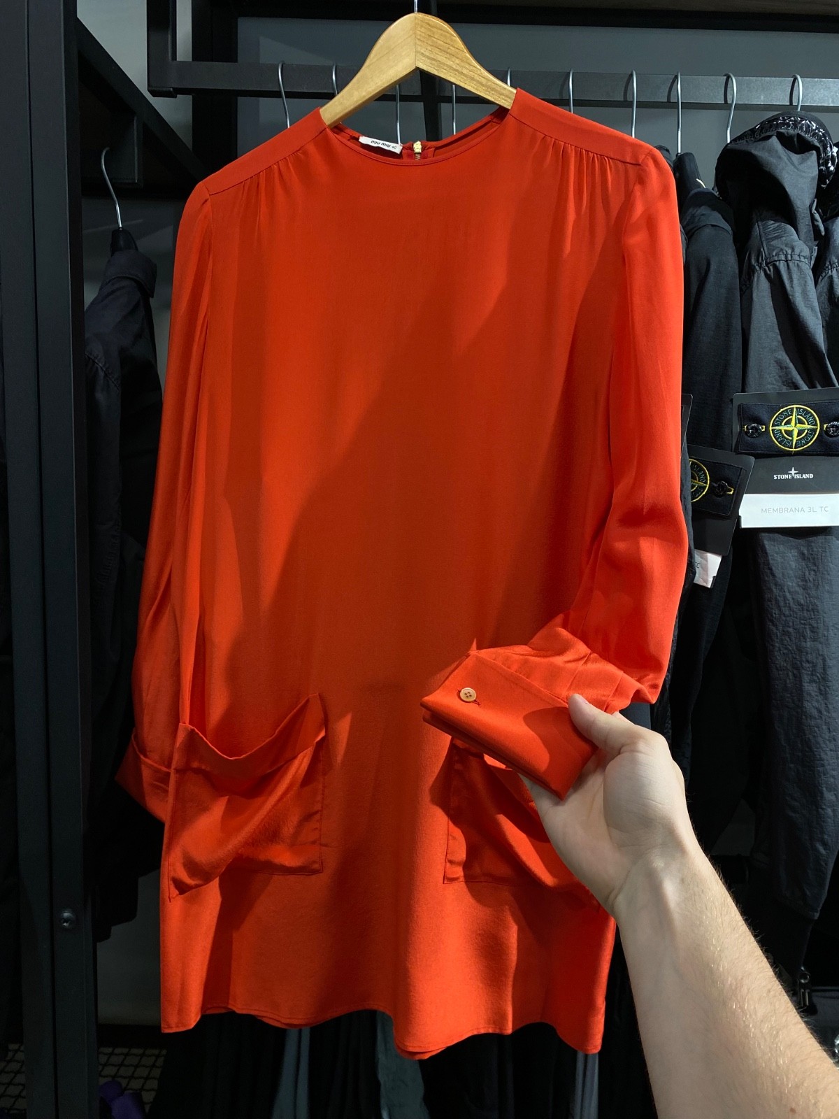 Rare vintage Miu Miu Red Silk Dress Size 40