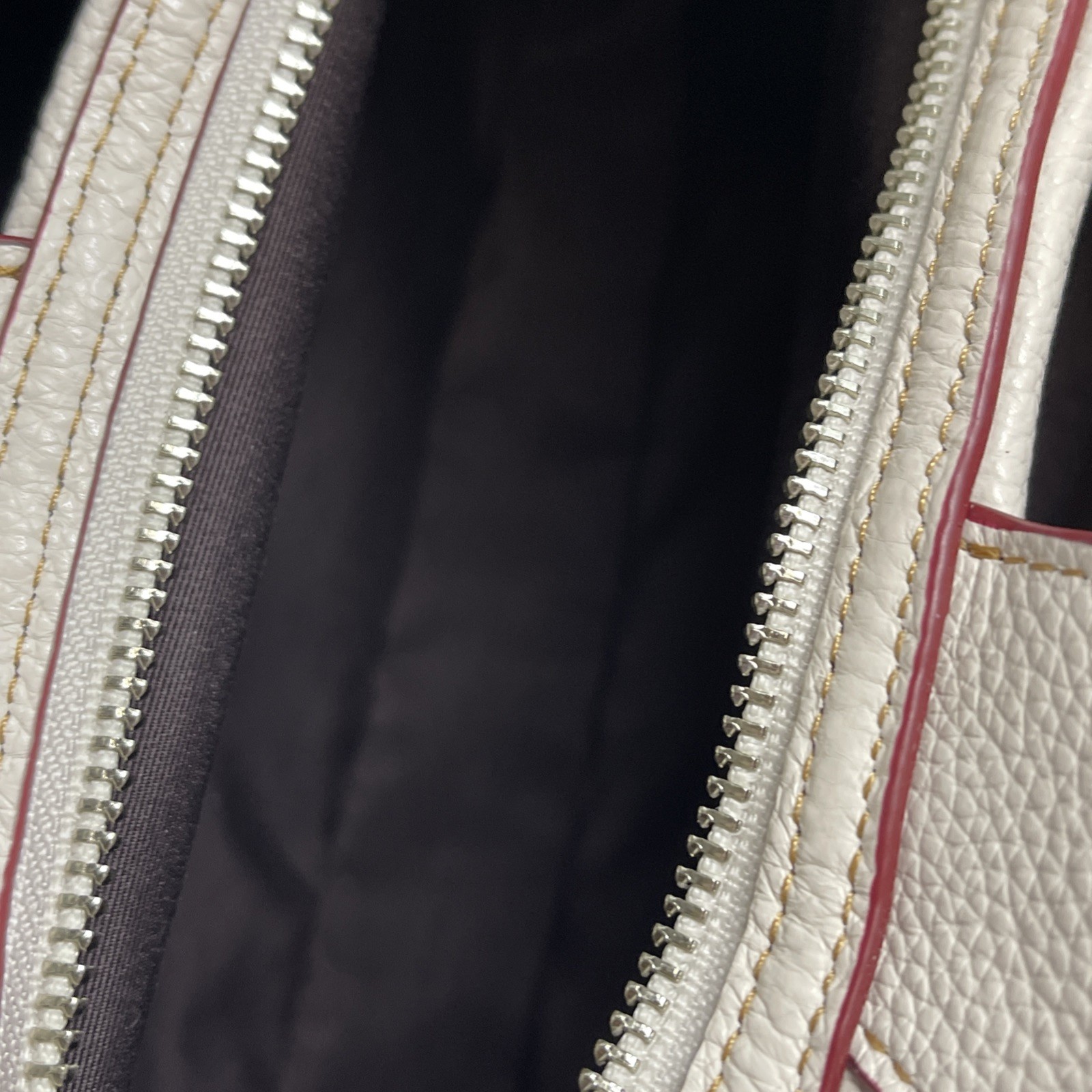 Coach Lexy Chalk White Rivet Detail Triple Compartment Shoulder Bag