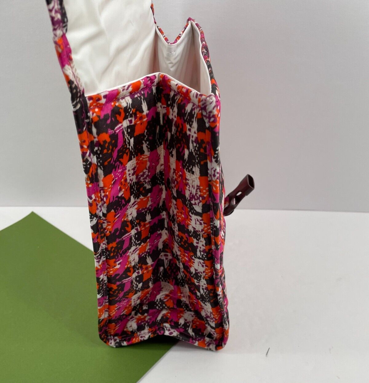 Vera Bradley Lunch Sack Houndstooth Tweed Pink Brown Insulated Snap Buckle NWT