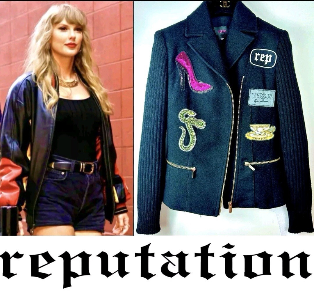 Versace Taylor Reputation Snake Patch Concert Jacket 38 40 2 4 Costume Top XS S