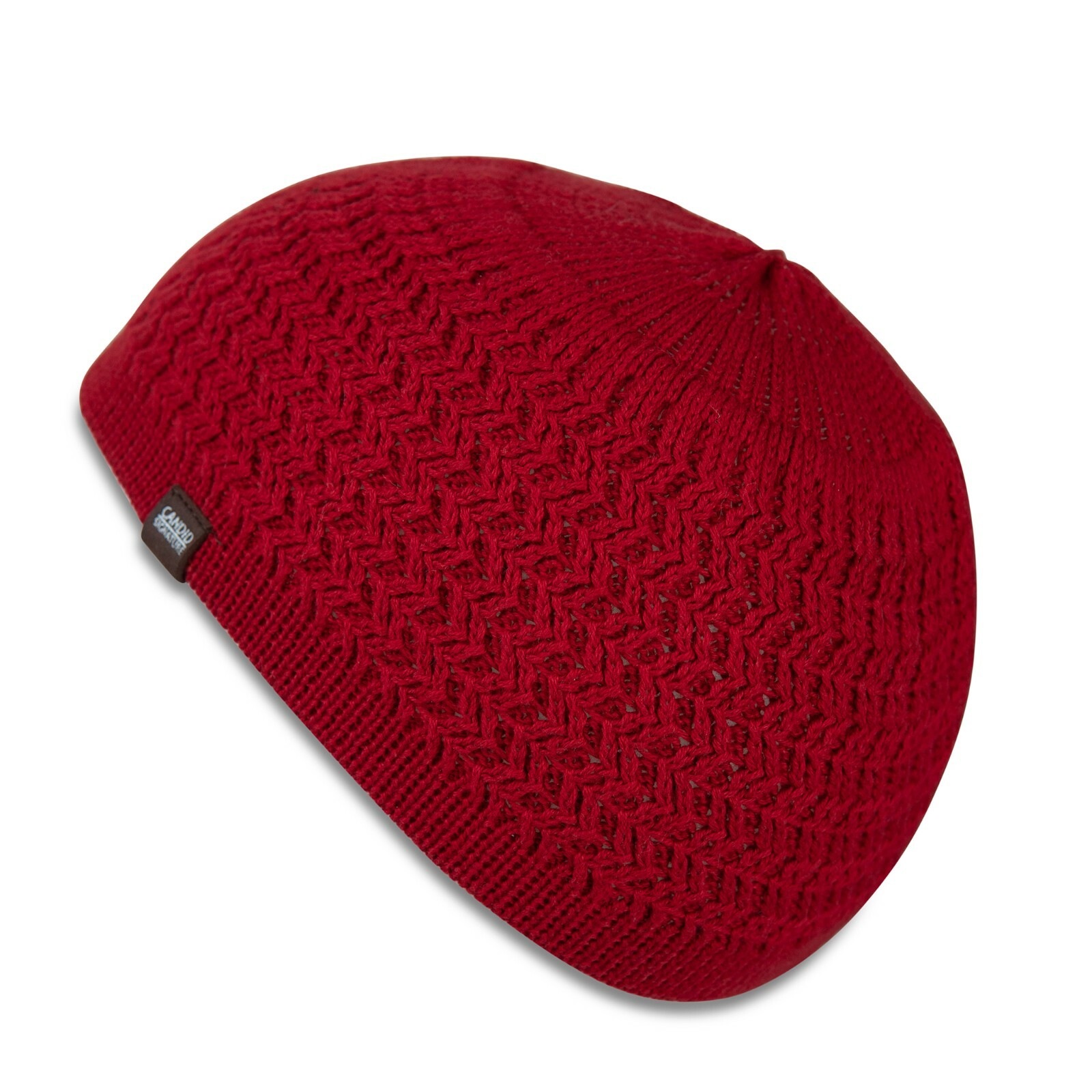 Stretchy Zigzag Knit Cotton Kufi Beanie Hat