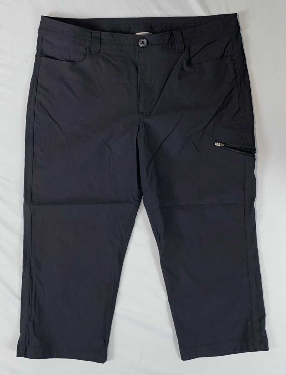Eddie Bauer Women’s Rainier Capri Stretch Nylon Hiking Pants. Black, Women’s 14
