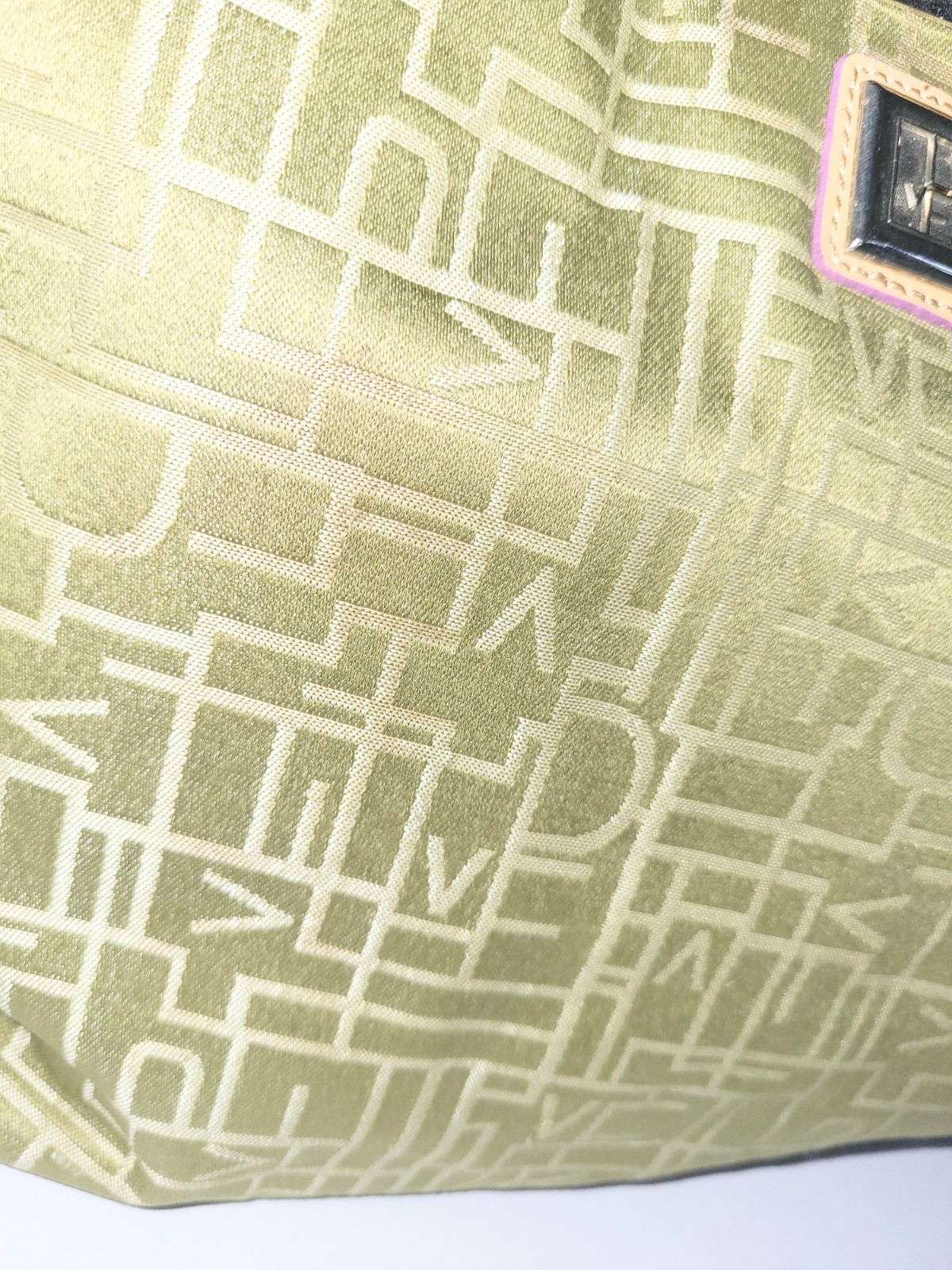 Diane Von Furstenberg Y2K Geen Monogram Extra Large Tote Bag Luggage Carry On