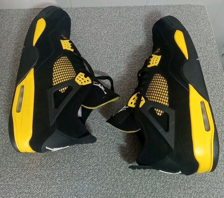 Jordan 4 Retro Thunder Men’s Size 14 Black And Yellow DH6927-017