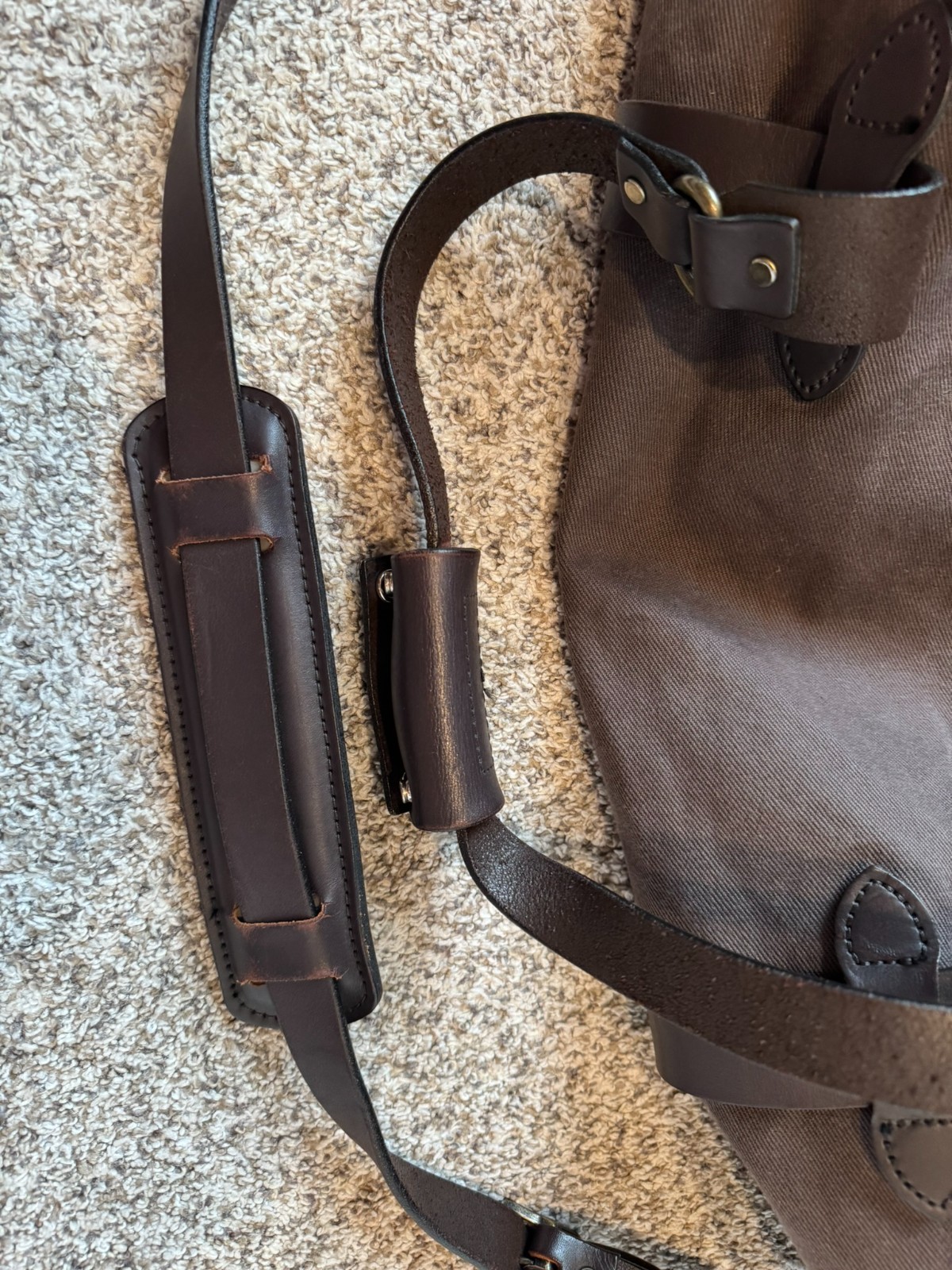 Filson Large Duffel Bag 223 Brown Rugged Twill YKK 2009 Made in USA