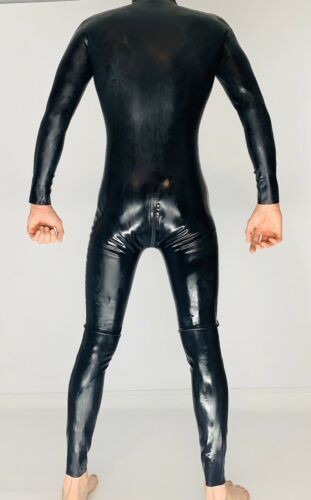 Rubber Latex Catsuit Front Zip 0.4 mil 100% Latex Rubber