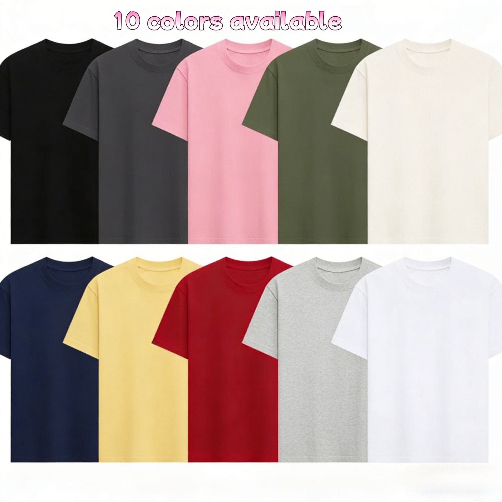 Custom Photo & Text T-Shirt – Add Your Own Image Logo Personalized Casual TShirt
