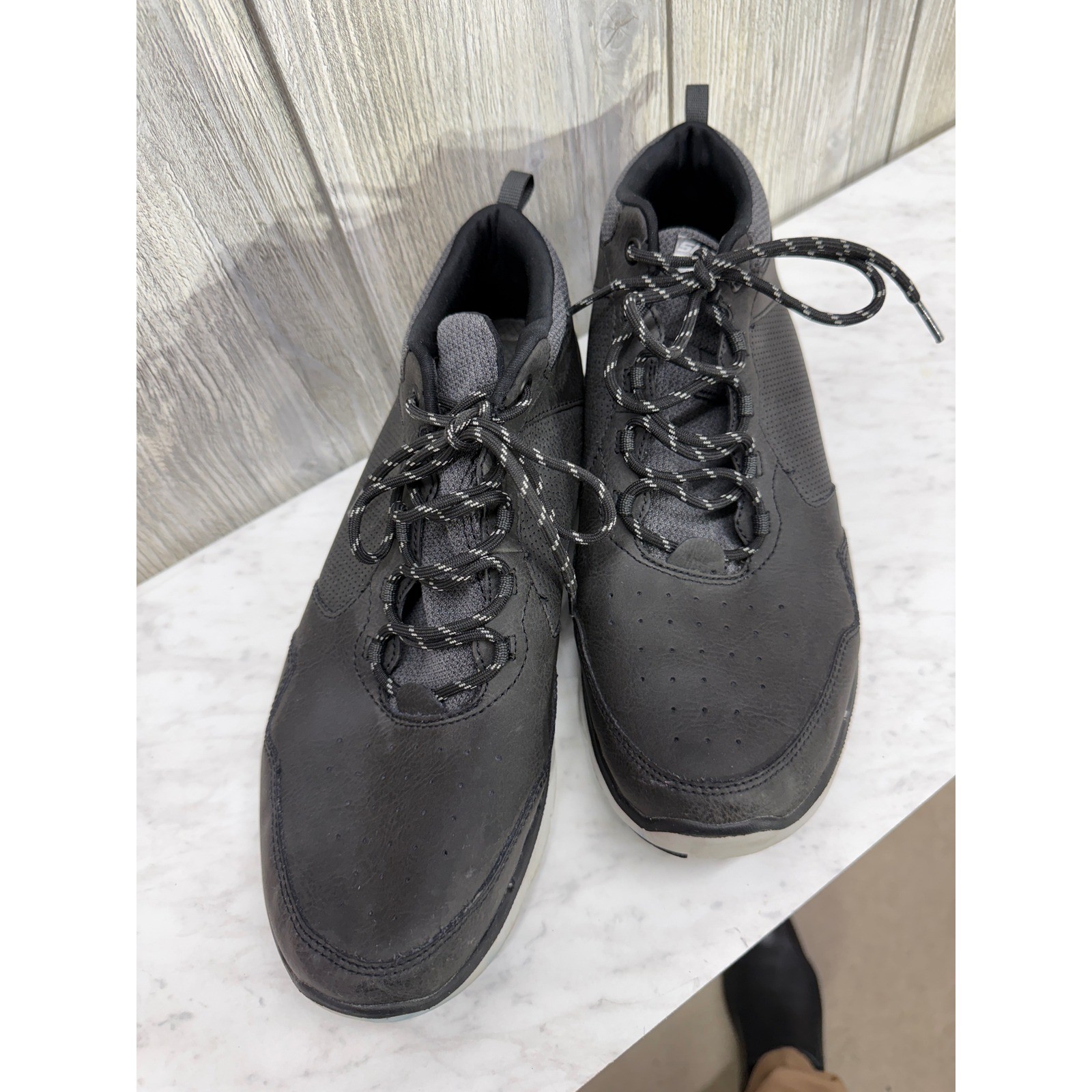 Skechers Relaxed Fit Air-Cooled Memory Foam Mens Black Sneakers 52187 10.5