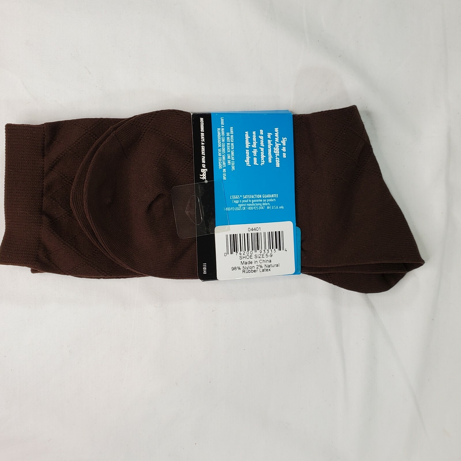 2 Pair L’eggs Ladies Trouser Knee-Hi Socks Shoe Sz 5-9 Brown Solid Patterned New