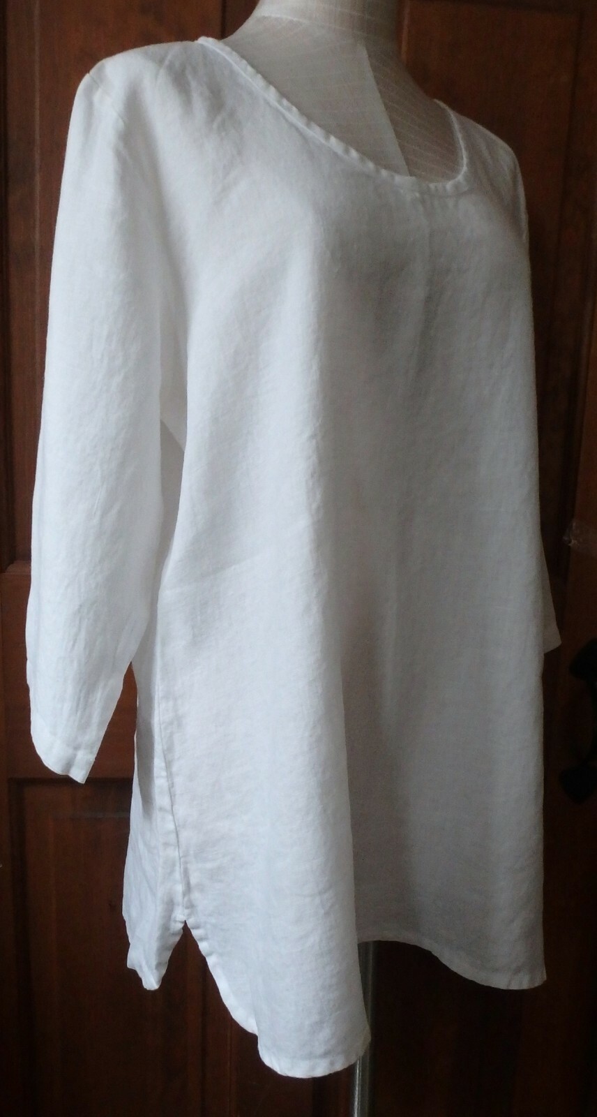 FLAX Designs LINEN Soft Tunic 3G NWT Tunic WHITE