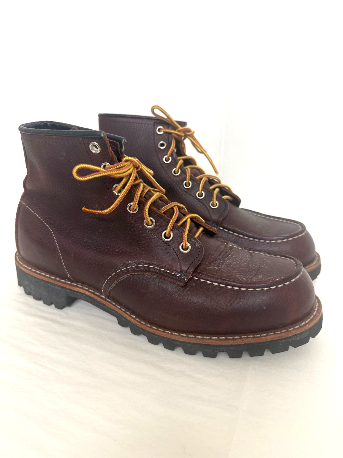 RED WING ROUGHNECK MENS LEATHER BOOTS, US 10 D, DARK BROWN, EXCELLENT CONDITION