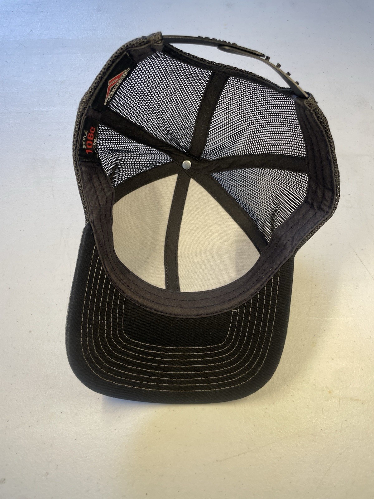 Pacific Headwear NADGT Logo Gray/Black Trucker Hat Adjustable Mesh Back