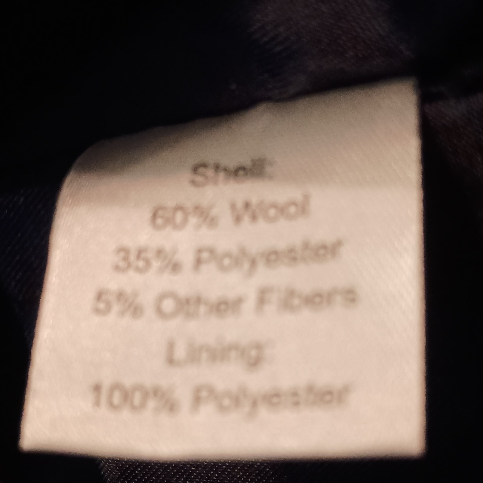 Joseph Abboud Men’s Black Wool Blend Overcoat Lined Pockets 36 Regular
