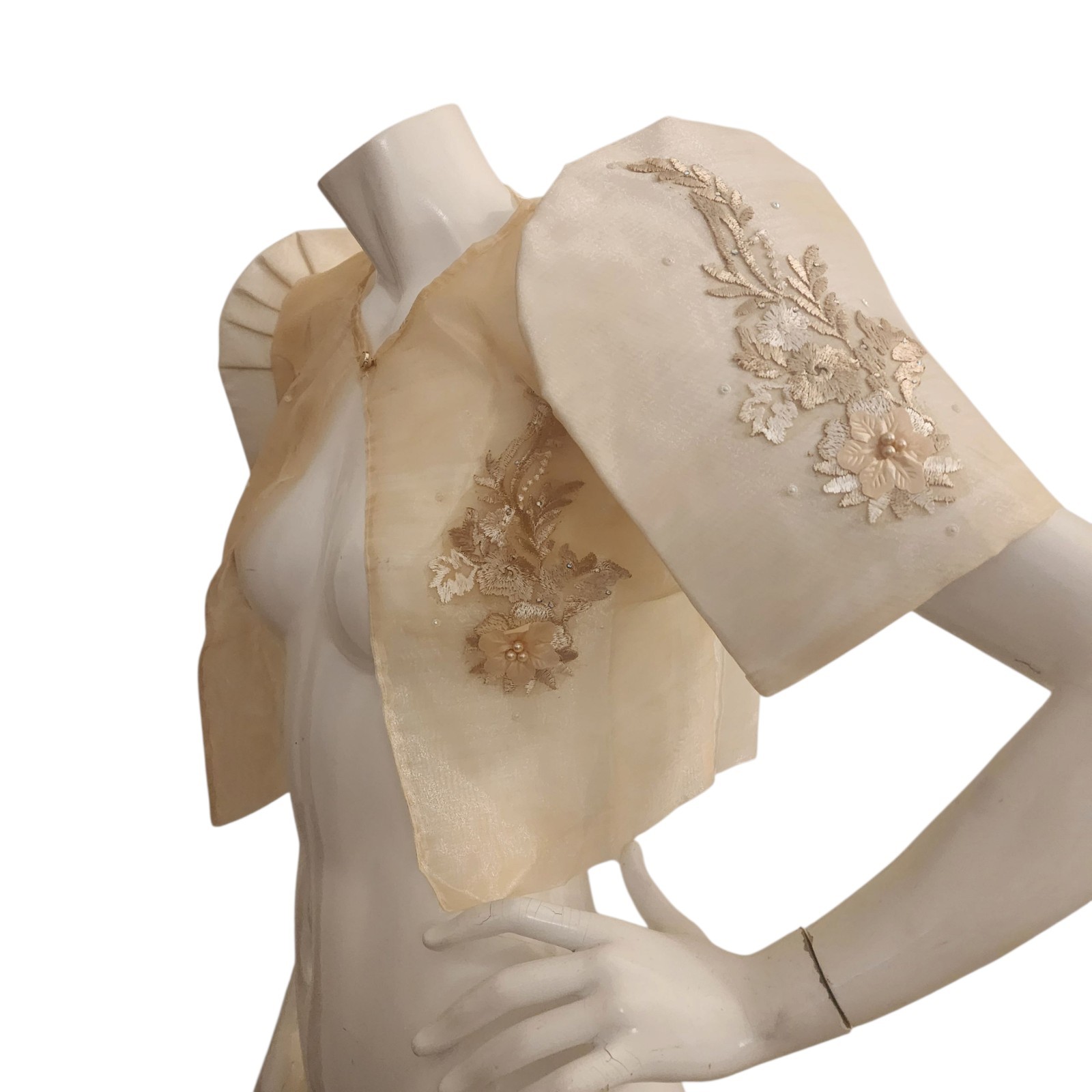 Filipiniana Bolero Pinya Sz Extra Large/XL w/Beige Patch Philippines