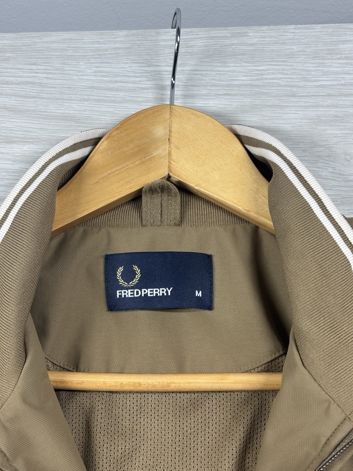 Fred Perry Brentham Jacket Medium Brown Pre Owned Excellent Condition
