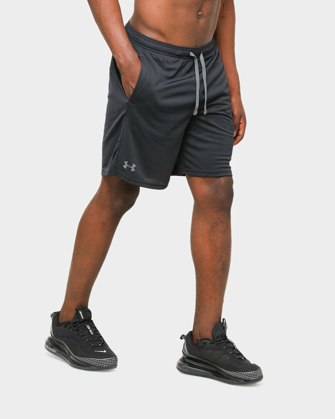 Mens Under Armour Gym UA Muscle Tech Mesh Athletic Logo Shorts New With Tags