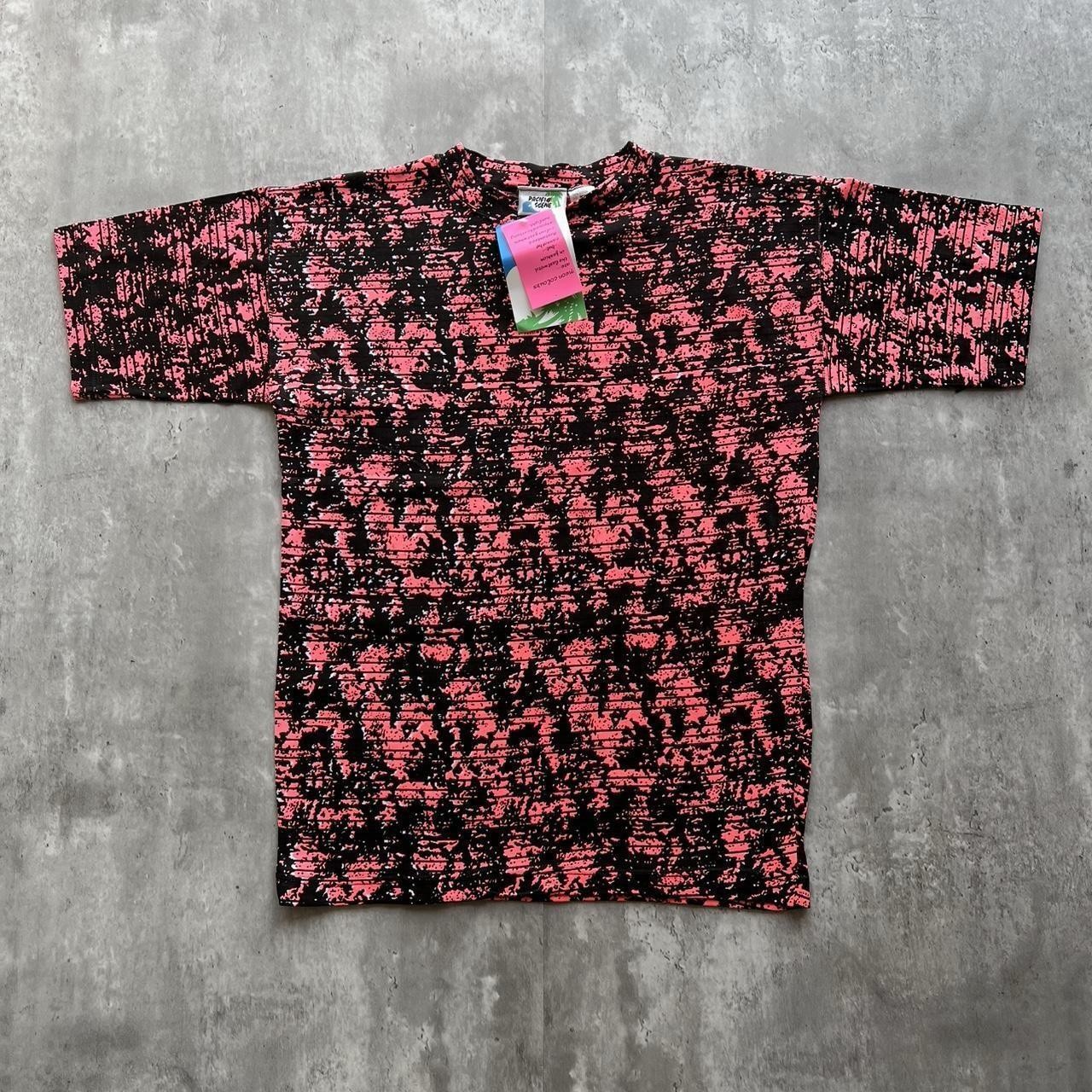 Vintage Abstract Print T Shirt Deadstock NOS 90s