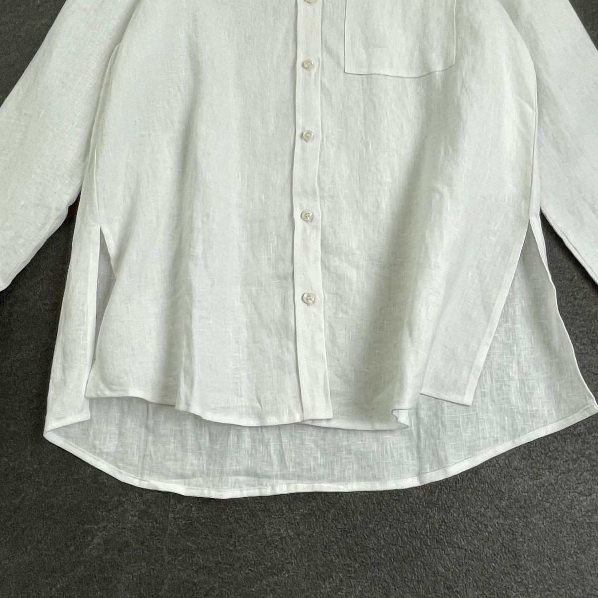 PERFECTWHITETEE Lorelai Linen Oversized Shirt Women’s Size S White