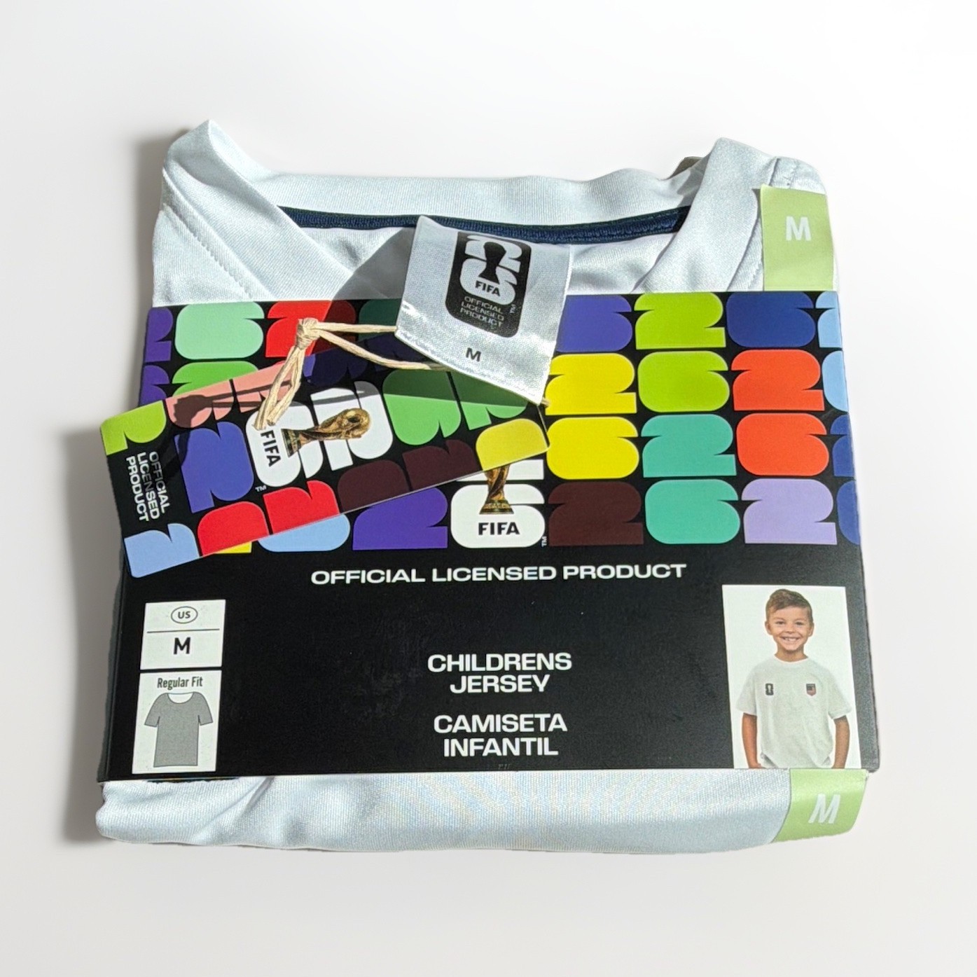 FIFA Official Licensed Unisex Children’s Soccer Jersey Tee White M