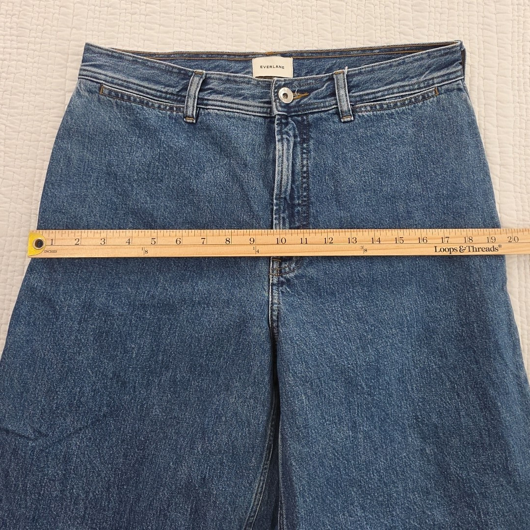 Everlane The Mariner Jean Med Blue Wash Denim Jeans Size 31R Cropped High Rise