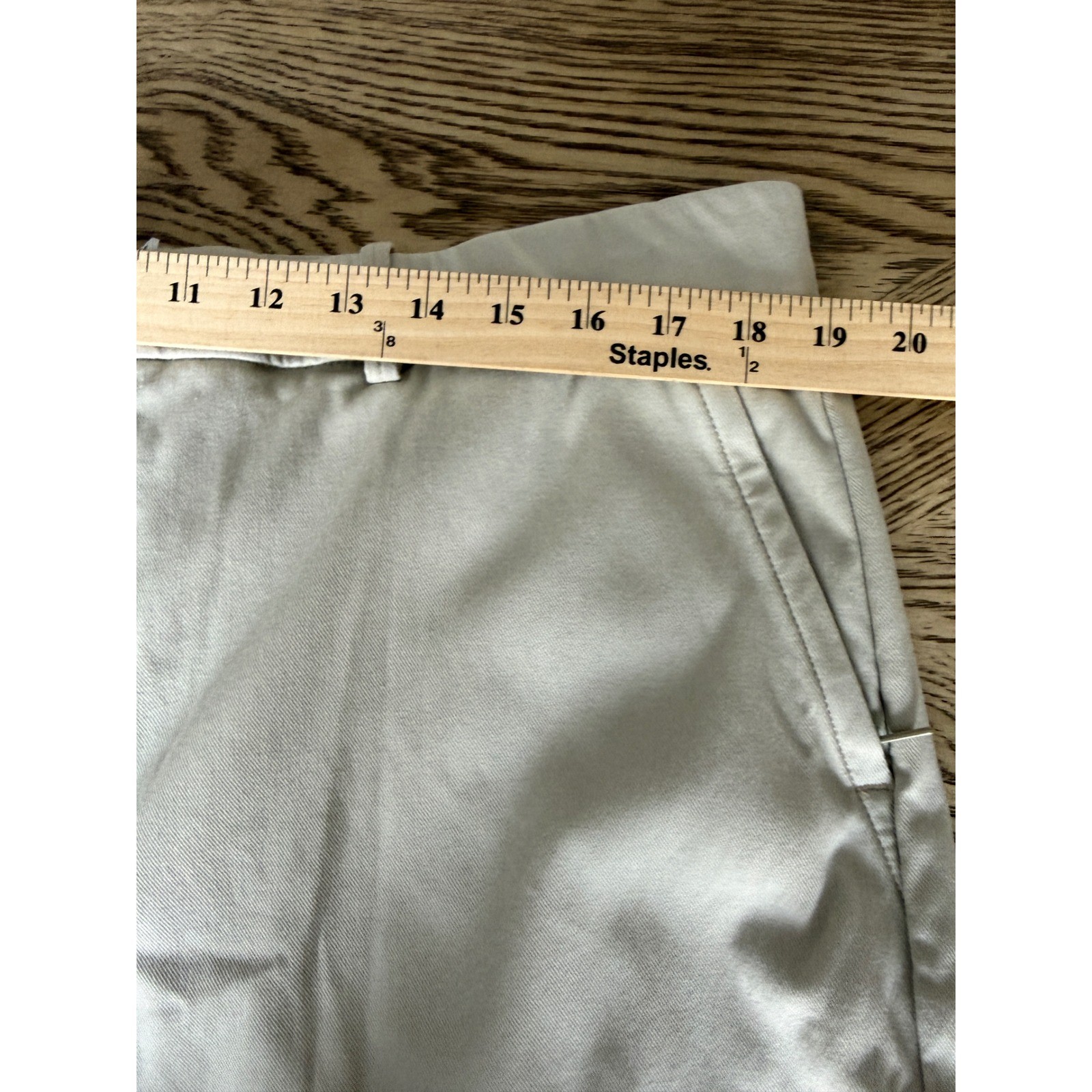 Spanx Stretch Twill Slim Straight Leg Pants Khaki Tan Beige 2X Tall 2T