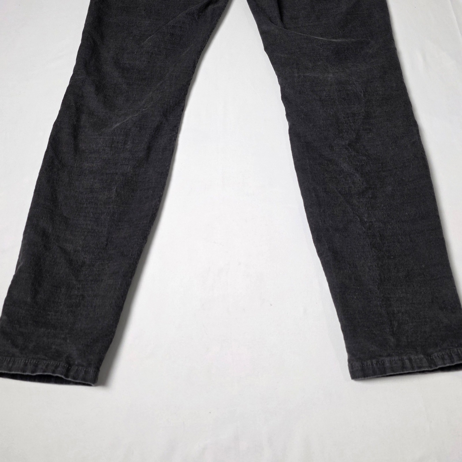 Toad&Co Corduroy Pants Womens 8 Charcoal Grey Organic Cotton Hemp Straight Leg