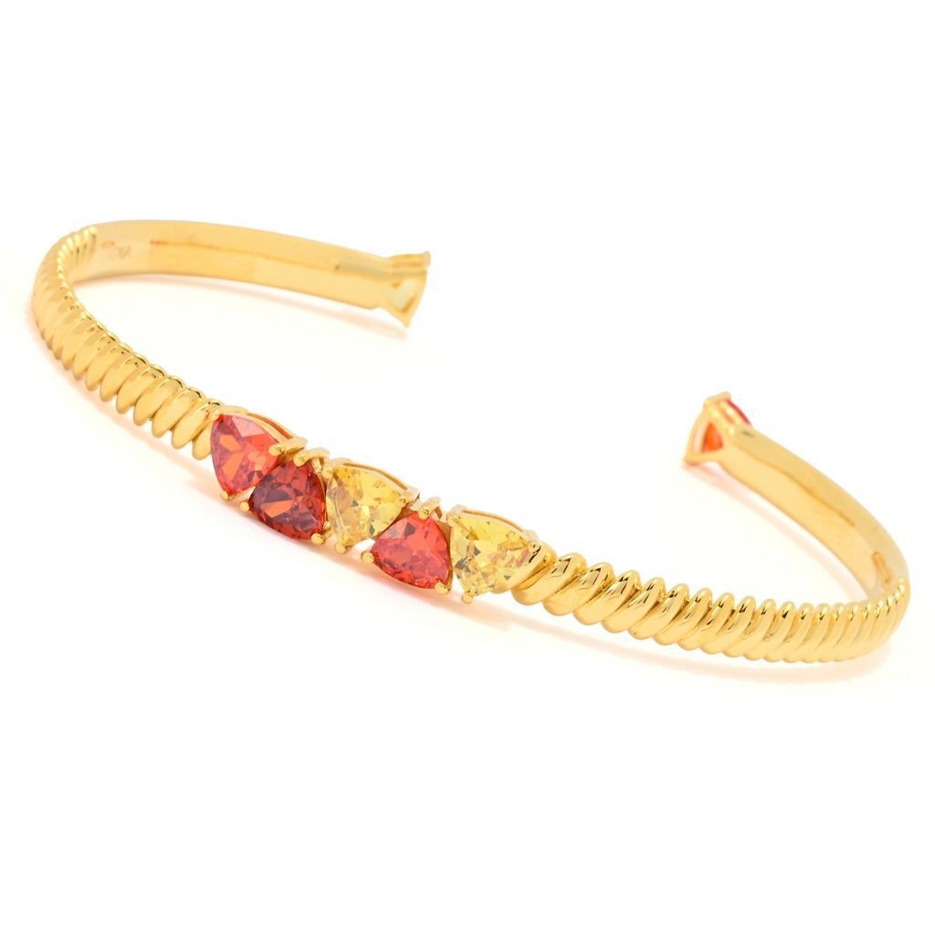 “Color Crush” Simulated Gemstone Twisted Cuff Bracelet