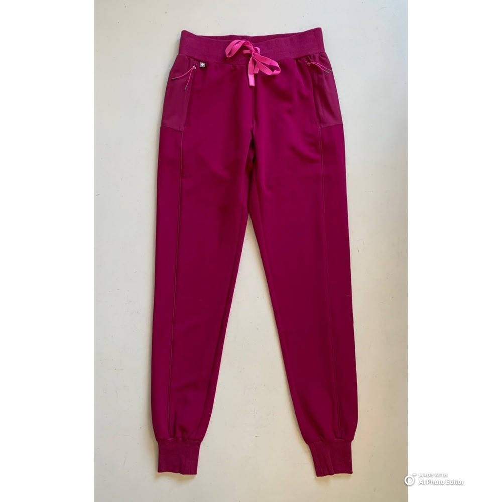 Figs Size XXS TALL Dark Magenta Boston Slim Tall Jogger Scrub Pants NWT