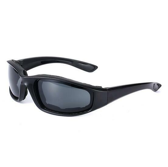 Gray Chopper Foam Padded Motorcycle Riding Glasses Sunglasses Windproof Goggles