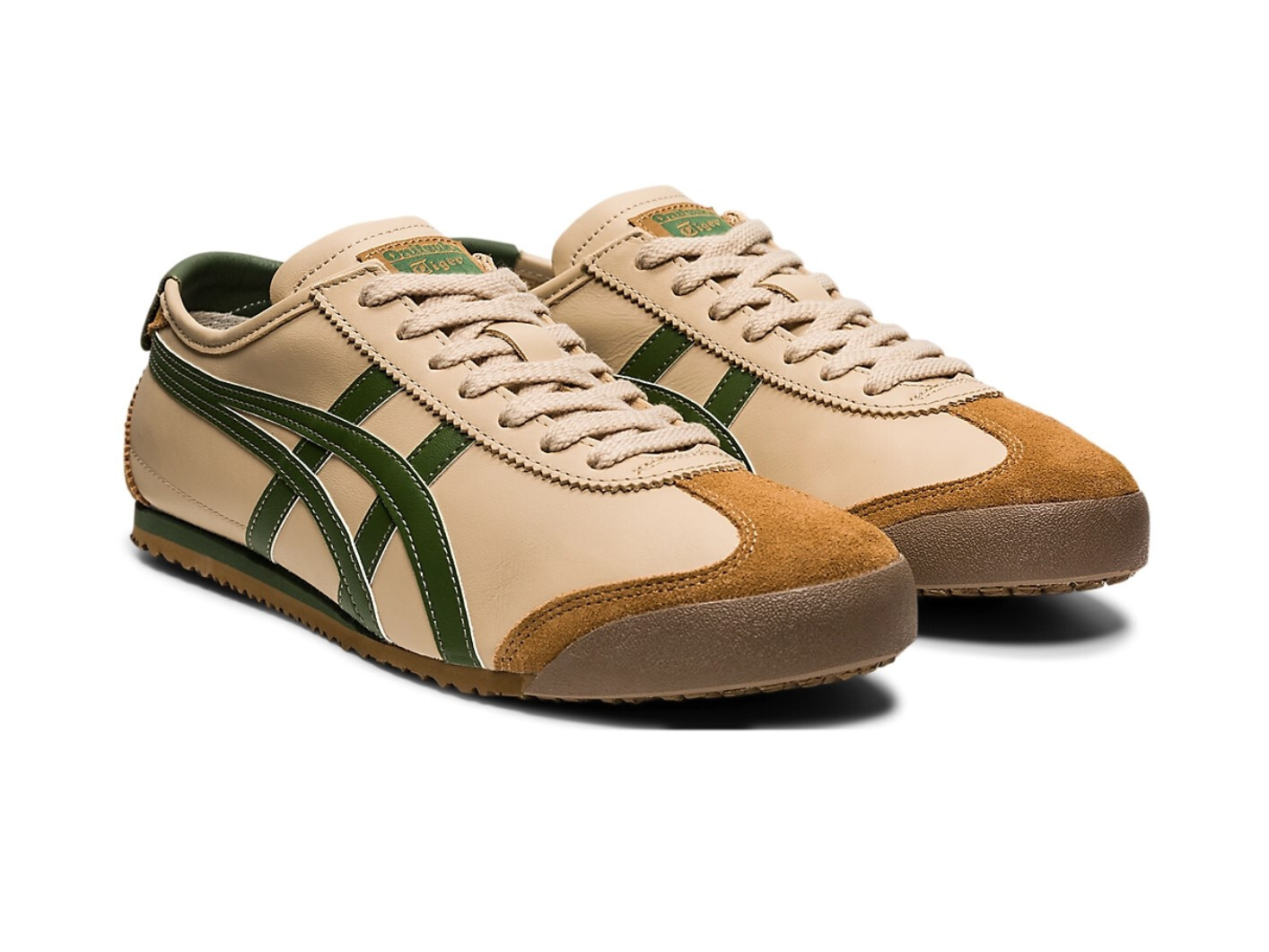 NEW Authentic Onitsuka Tiger MEXICO 66 1183C102 250 BEIGE GRASS GREEN
