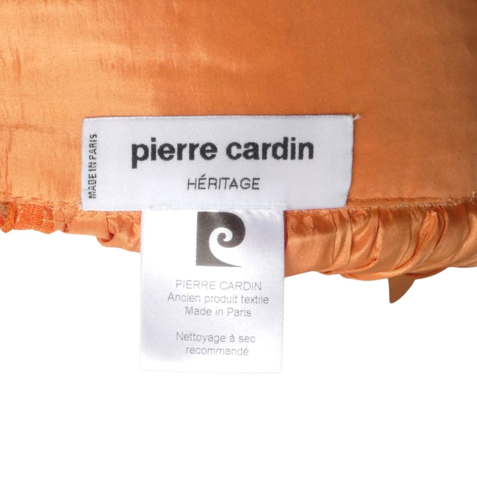 PIERRE CARDIN- 2000 Orange Painted Raffia Ballgown Skirt, Size 4
