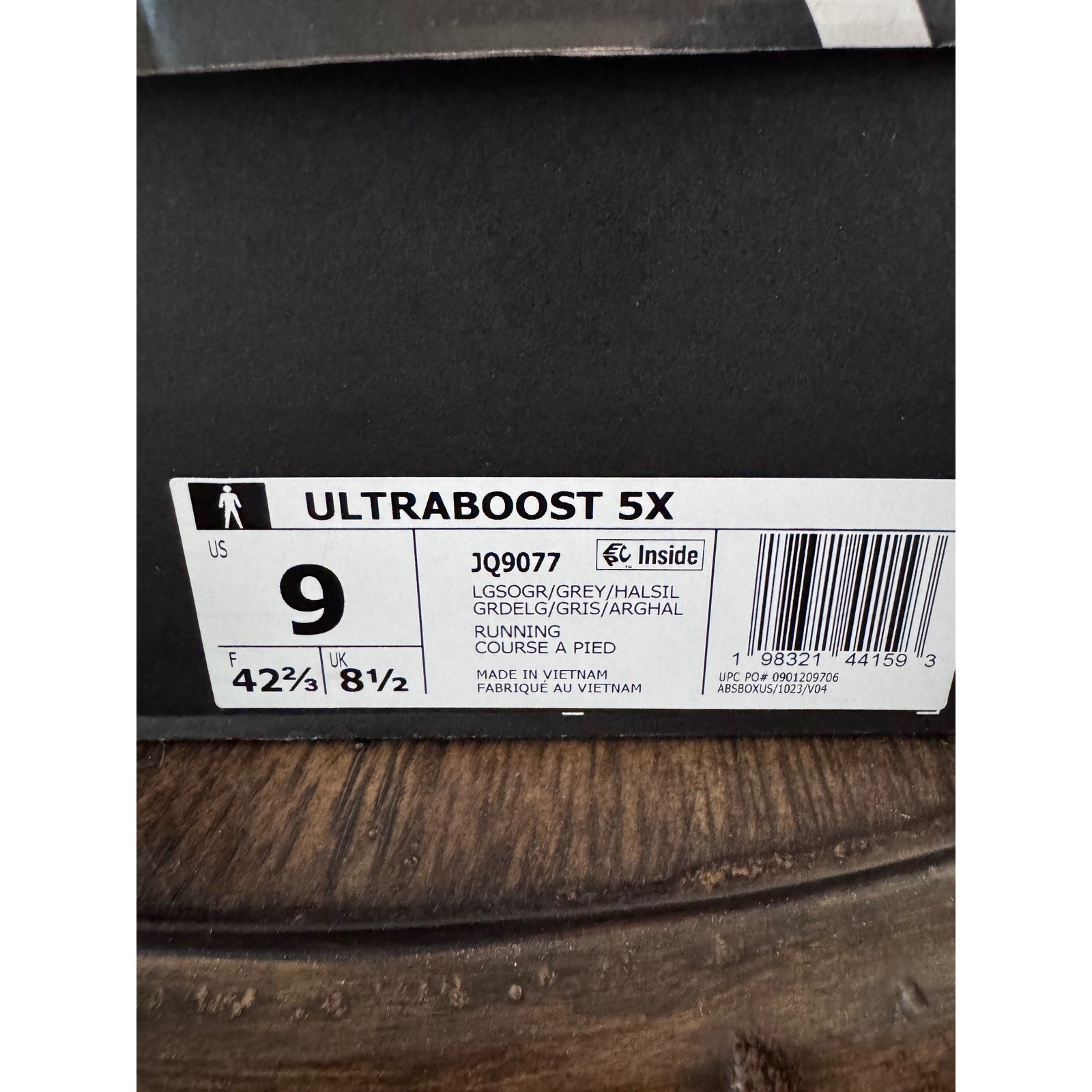 Adidas Ultraboost 5X Mens Running Shoes Grey Silver Metallic JQ9077 Size 9