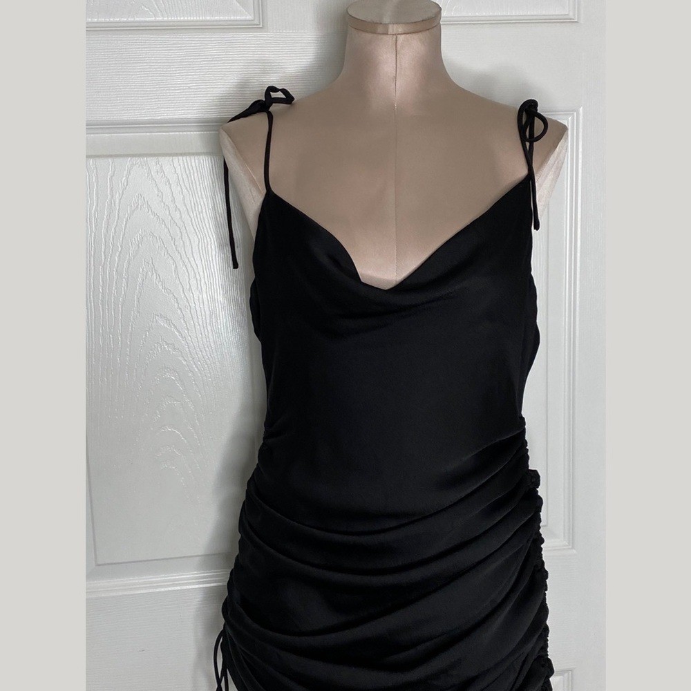 Lioness Satin Ruched Tie Mini Dress Sz XS