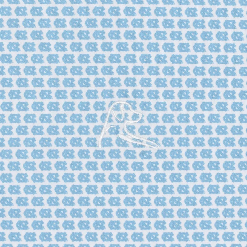 NEW️🎉 Rhoback UNC Polo Mens White Collegiate Golf Performance Moisture Wicking