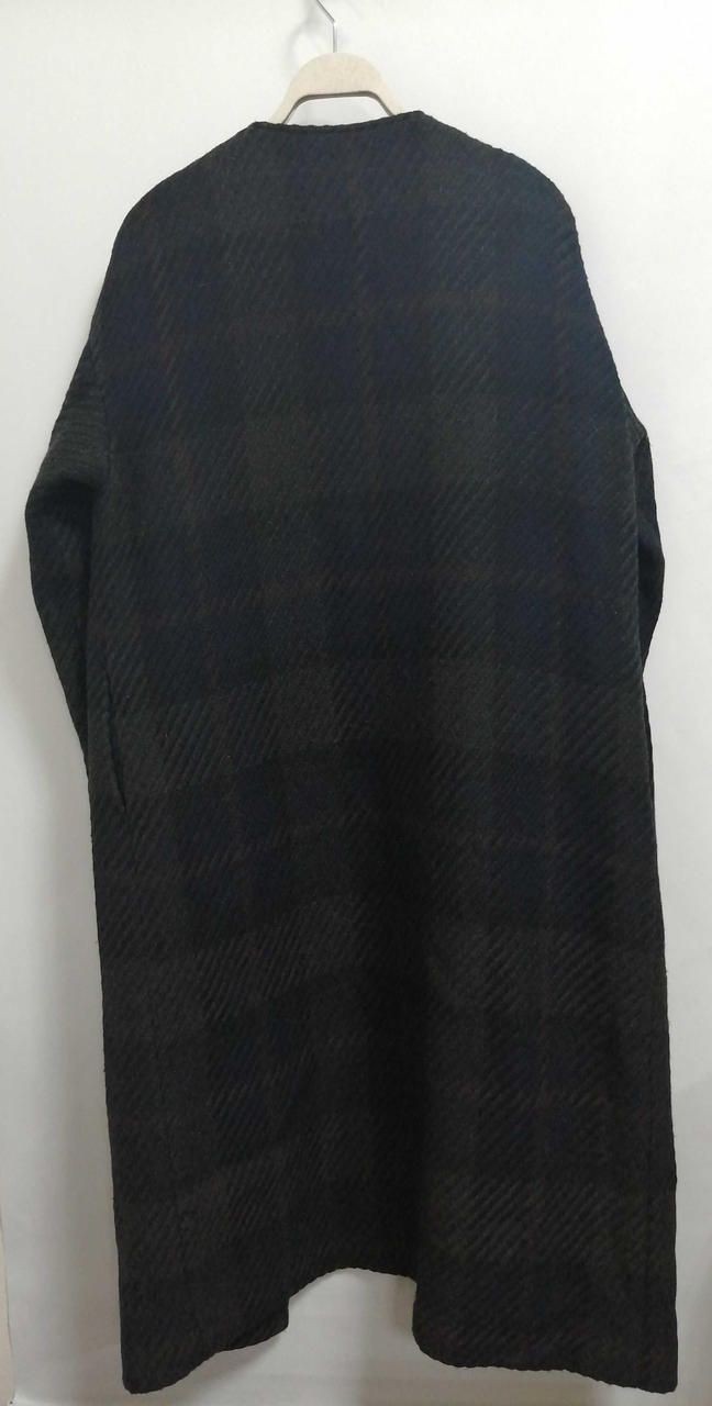 Rim.ark Collarless Check Coat 460bal30-0600 Used