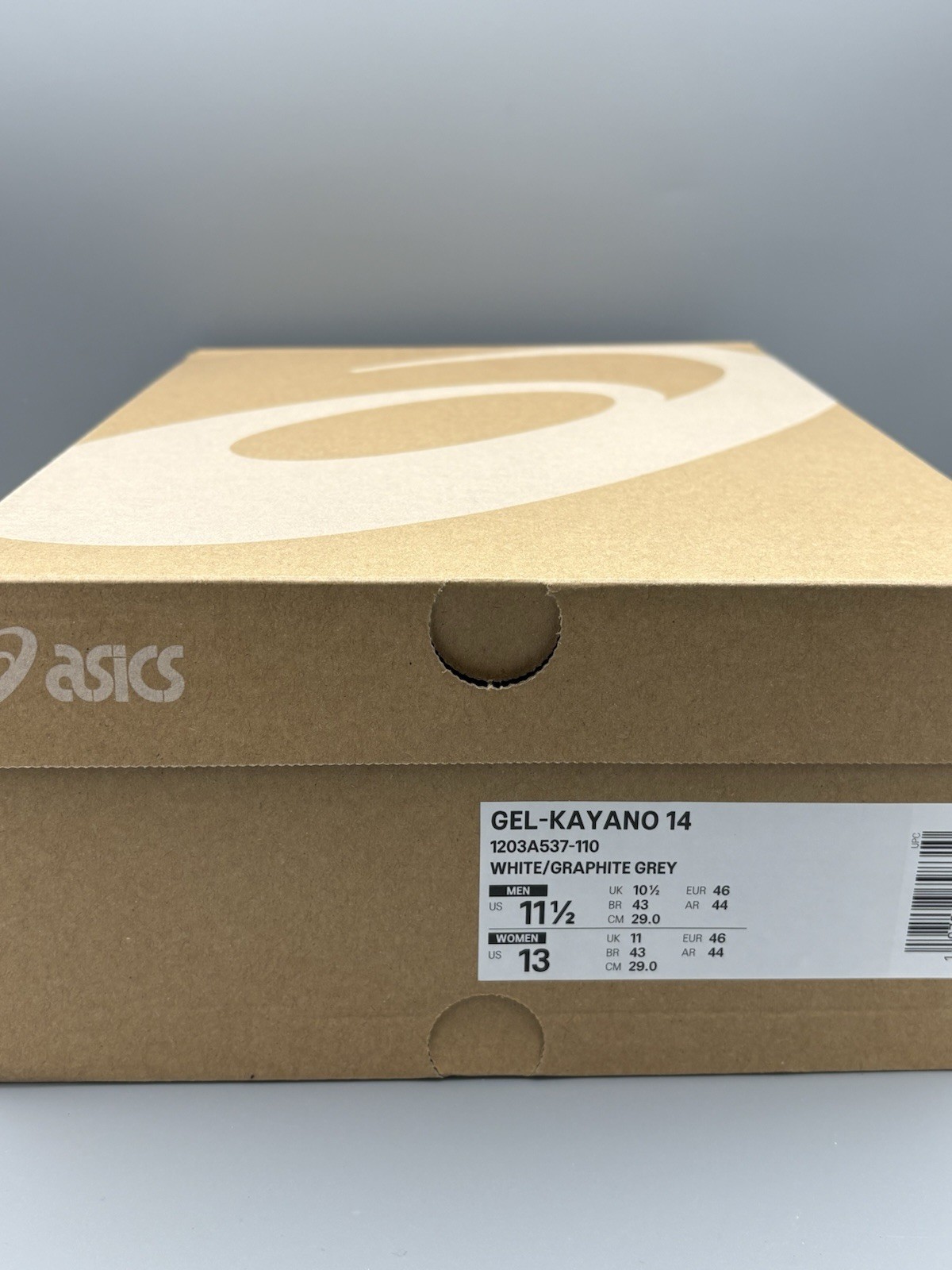 ASICS Gel Kayano 14 – White Graphite Grey – Size 11.5M IN HAND SHIPS NOW