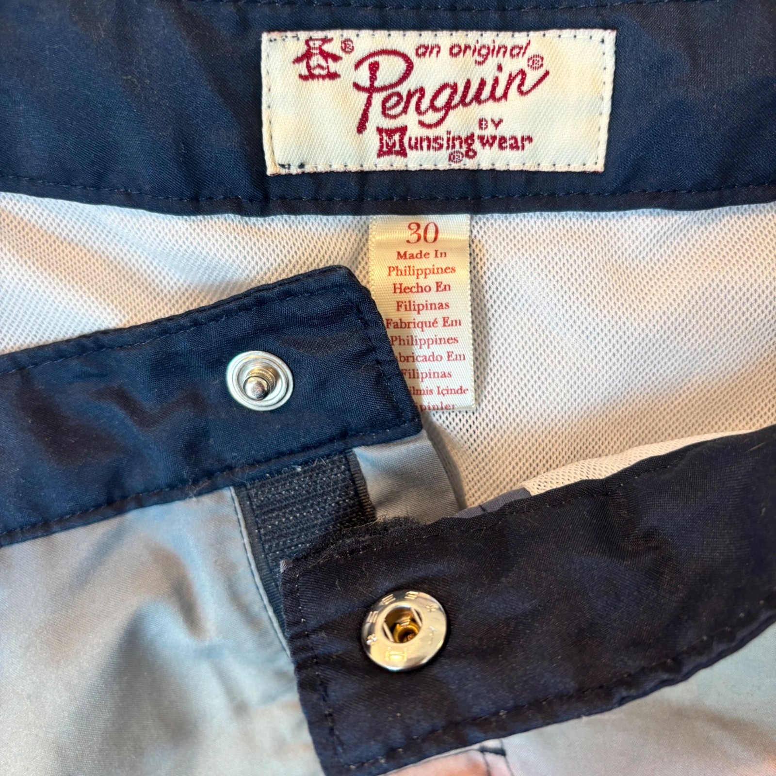 Original Penguin Mens Ombre Sunset Board Shorts Red Blue Swim Trunks Size 30
