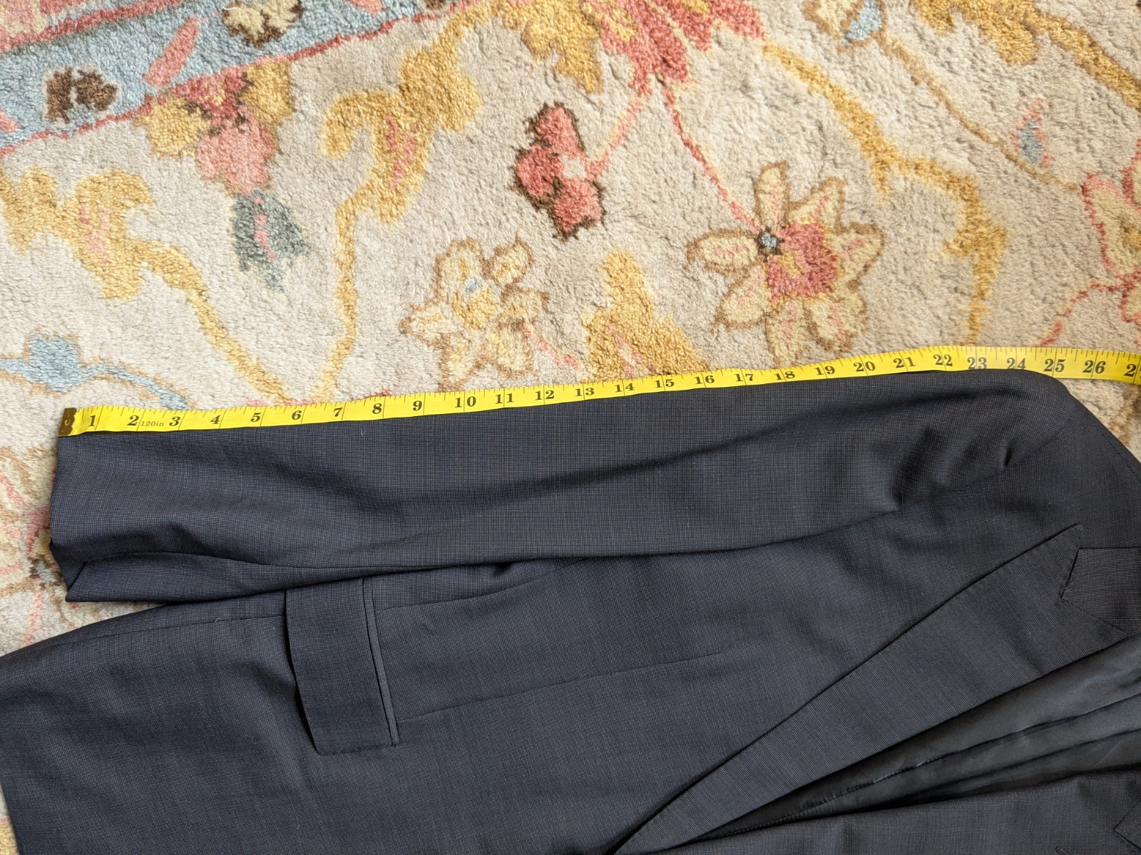 Ralph Lauren Black Label Italy Gray Nailhead Suit 40R 31×31 Full Canvas Wool