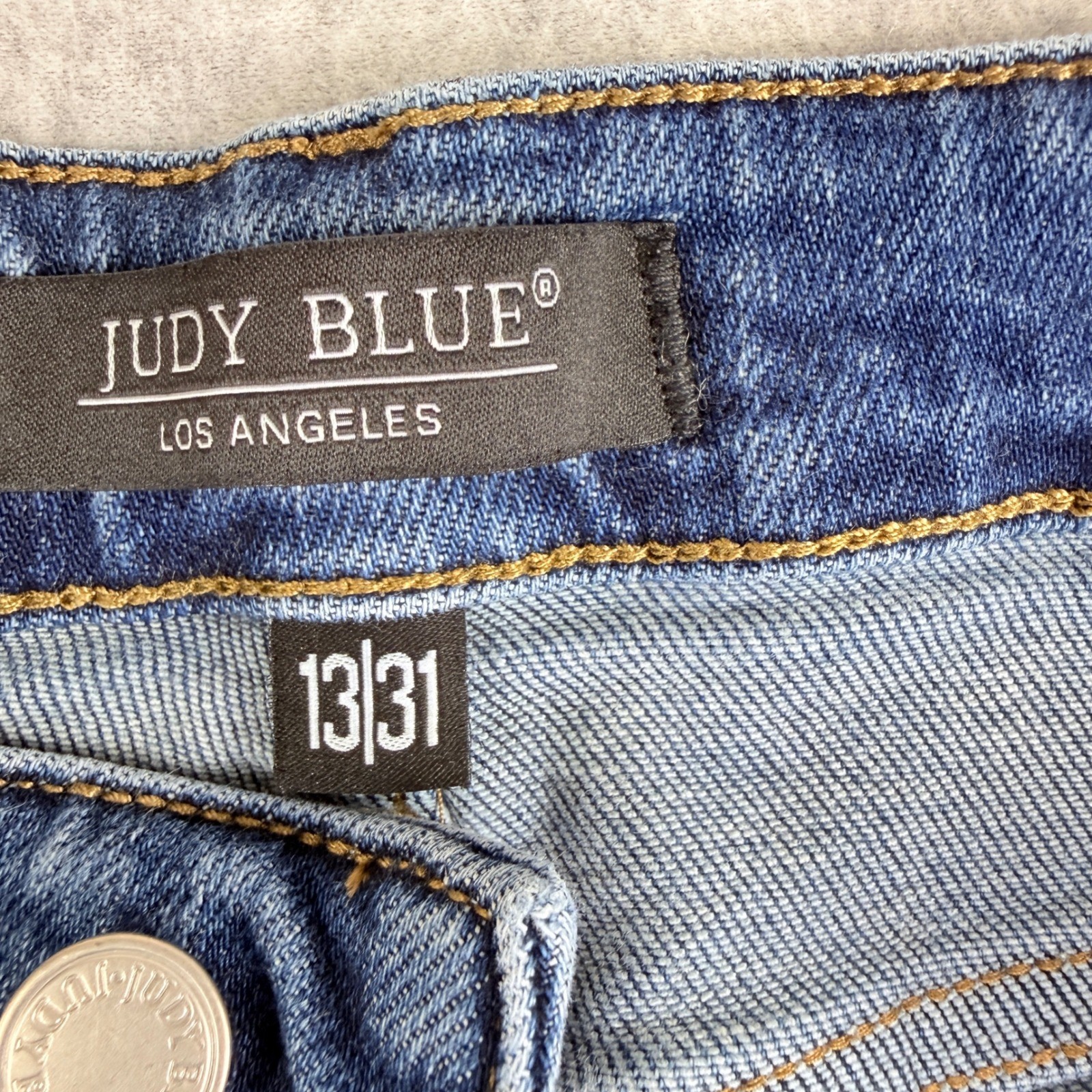 Judy Blue Slim Fit Jeans Womens 13/31 Blue Excellent Raw Hem JB88704 High Rise