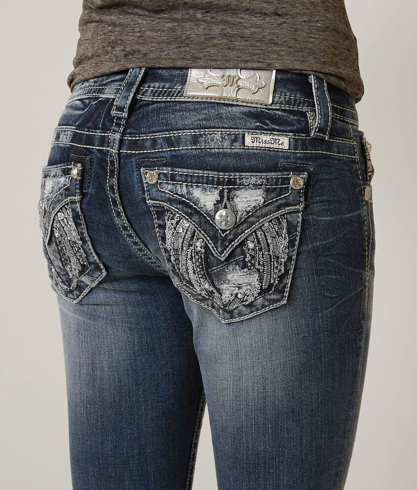NWT Womens Miss Me MidRise Bootcut Wing Jeans Size 26 27 28 29 30 31 32 33 34 36