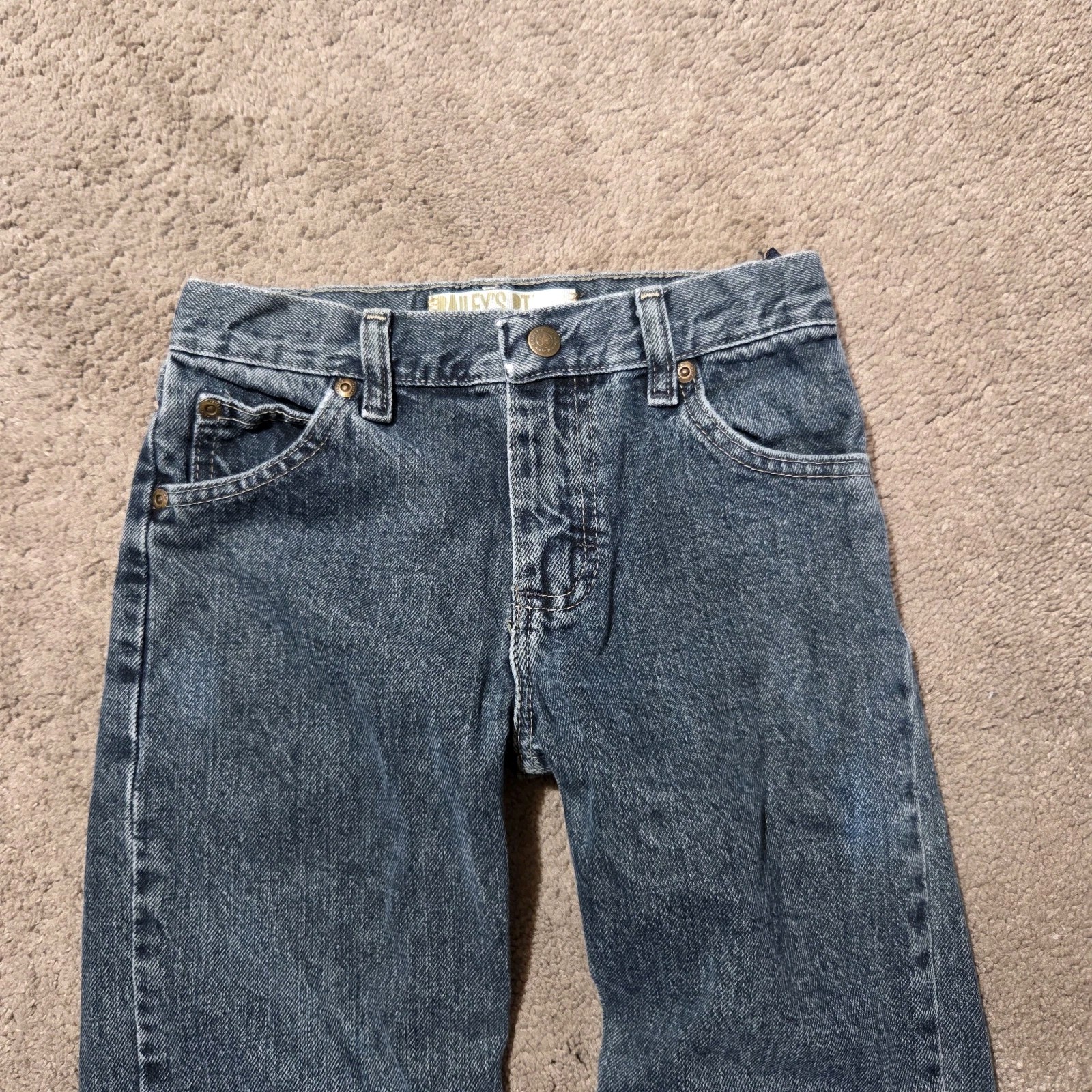 Bailey’s PT Jeans Boys Youth Size 7 Reg Blue Loose Fit Straight Leg Denim