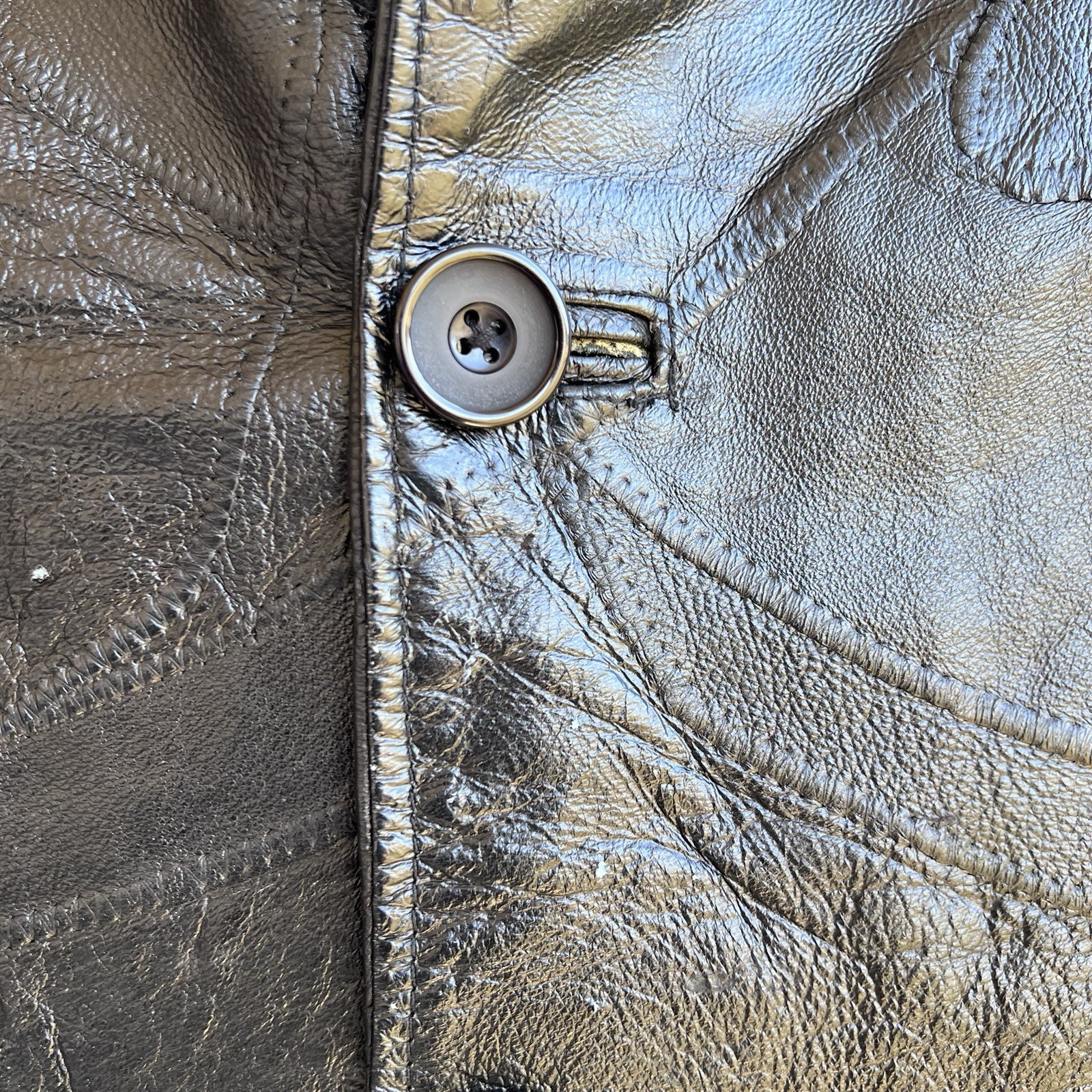 🍒💣 Vintage 80’s Black Leather Blazer Style Jacket