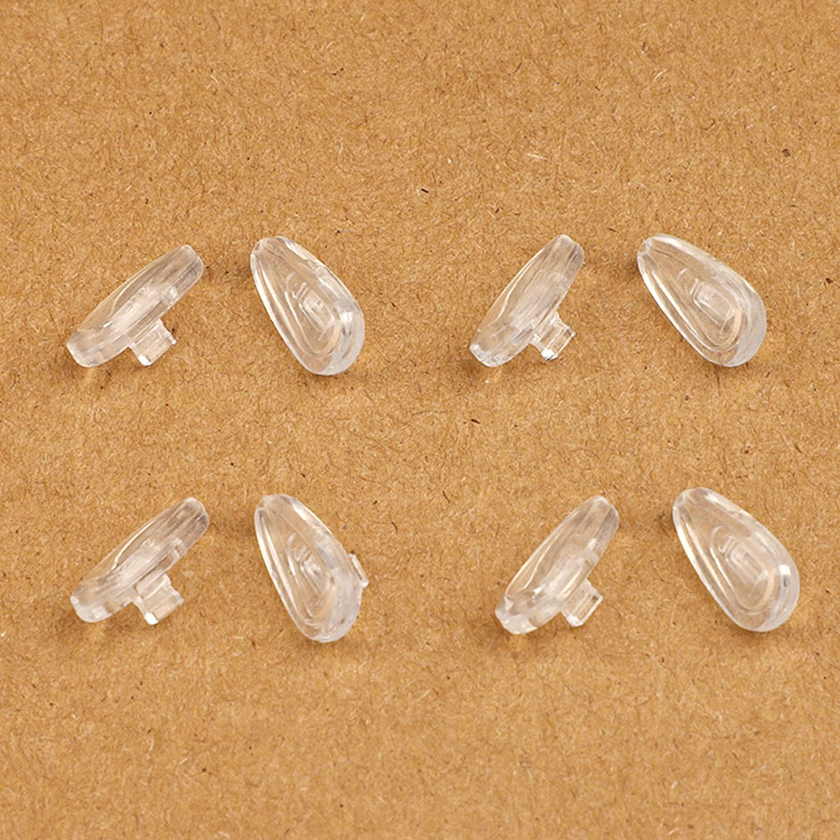 4 Pairs Clear Replacement Nose Pads Piece for Oakley Steakhouse 1.0 OX3126 Frame