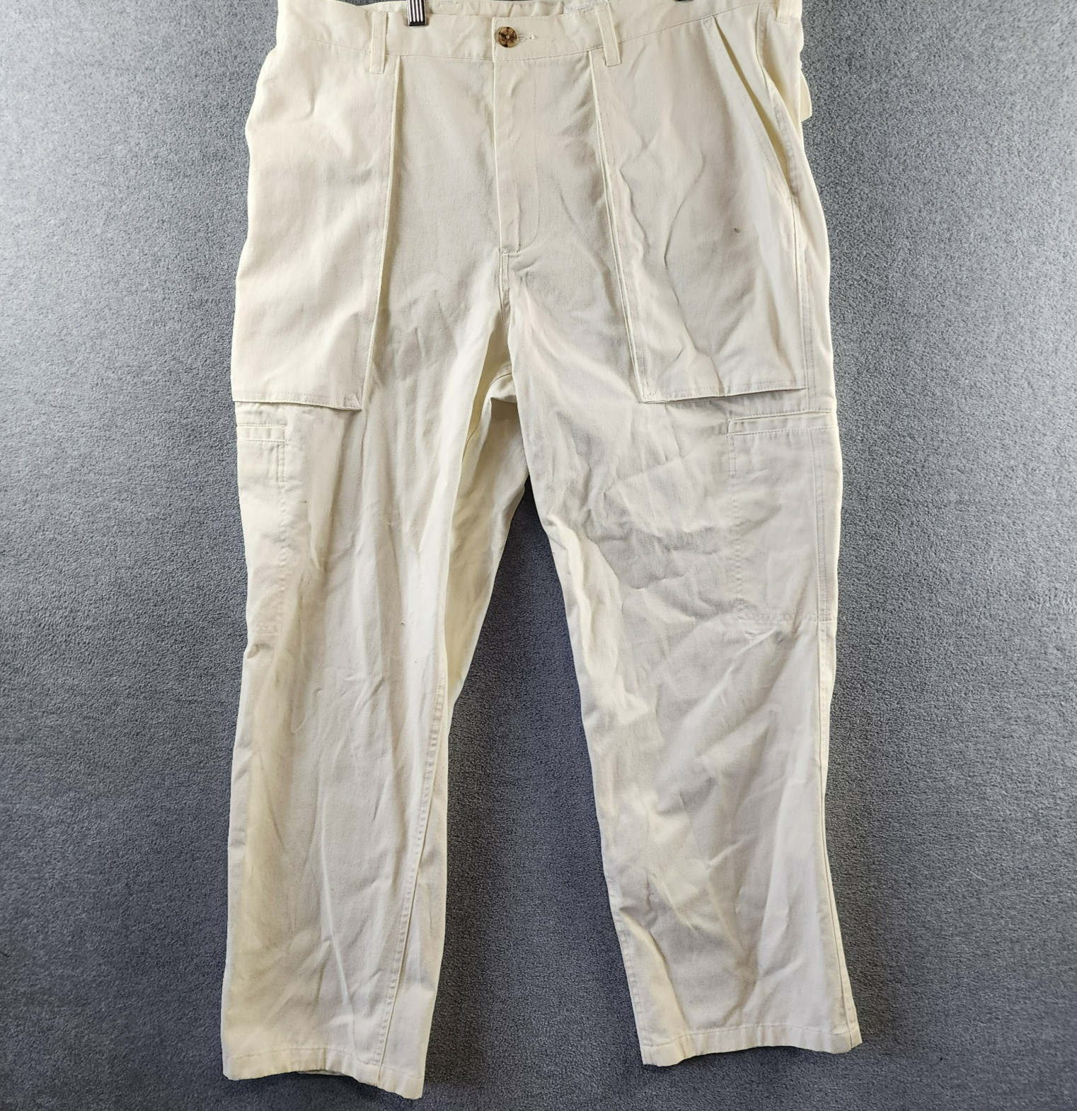Mode of One Regular-Fit Utility Pants Men’s 38 Neo Natural Button Zip Closure