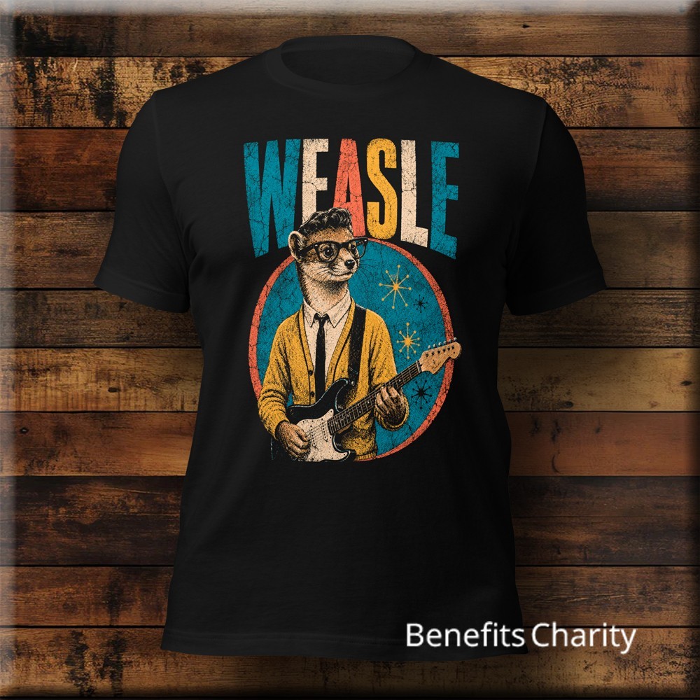 Weasle – 90s Retro-Vintage – Animal Parody Music Band Tee