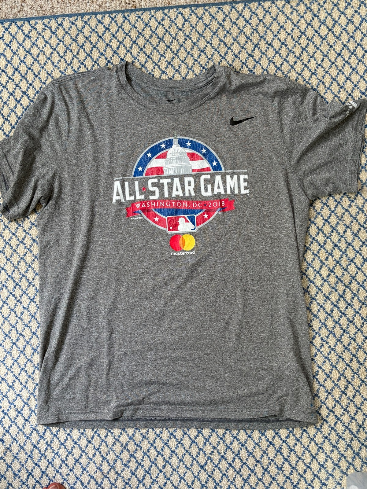 Nike Shirt Men’s Large Gra All Star Game Washington DC 2018 MLB Baseball Gym Tee