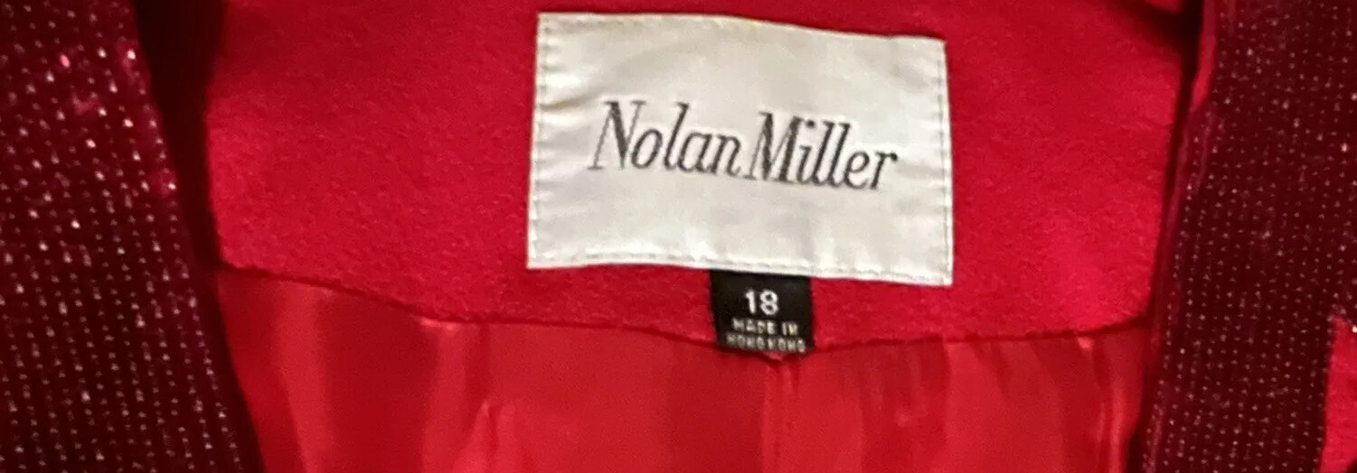 Vintage Nolan Miller 80s Dynasty Designer Red Glam Jacket Heavily Beaded Size 18