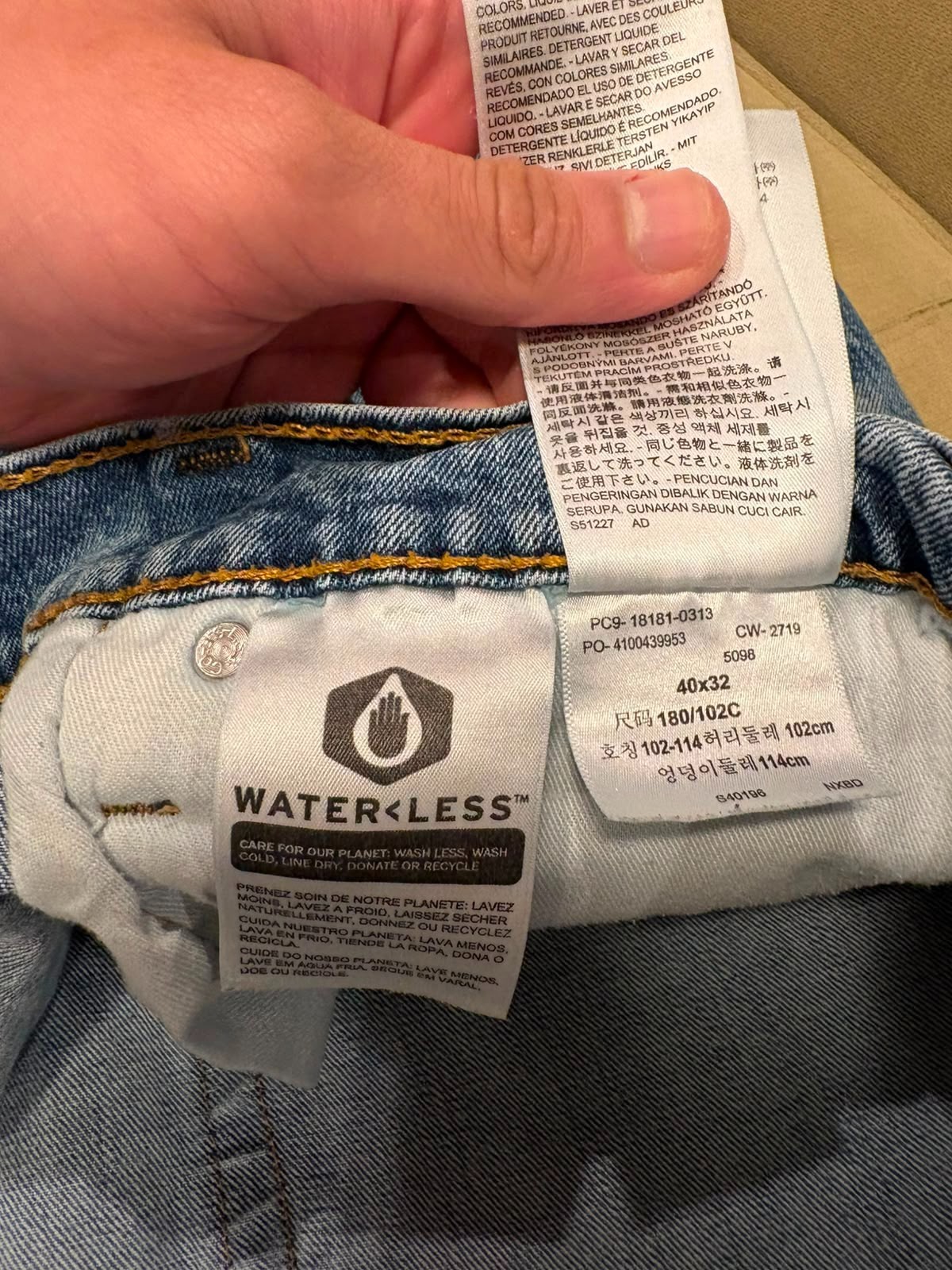 Levi’s 541 Athletic Fit Jeans Men’s W40 L32 Blue Stretch Denim Light Wash
